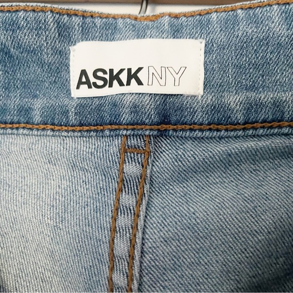 ASKK NY Women’s Blue Cotton Sailor Pants Mid to High Rise Wide Leg Jeans Size 26 - Picture 5 of 5